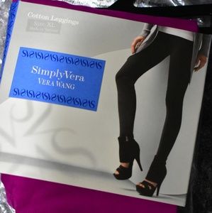 Simply Vera Wang Cotton Leggings Fushia XL